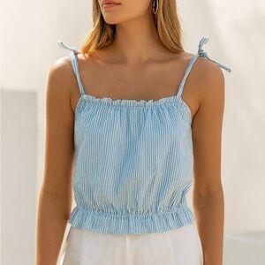 John galt brandy melville striped nautical top Beachy boho coastal cowgirl S